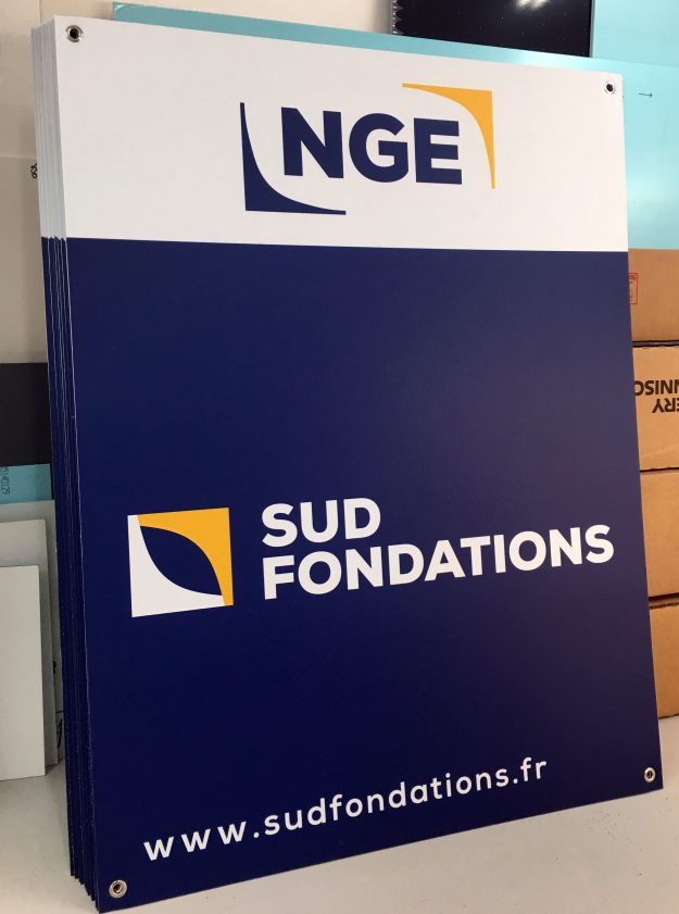 Impression de plaques Aquilux pour SUD FONDATIONS