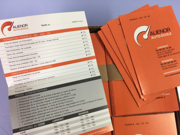 ALIENOR AUTO-ECOLE-FLYER